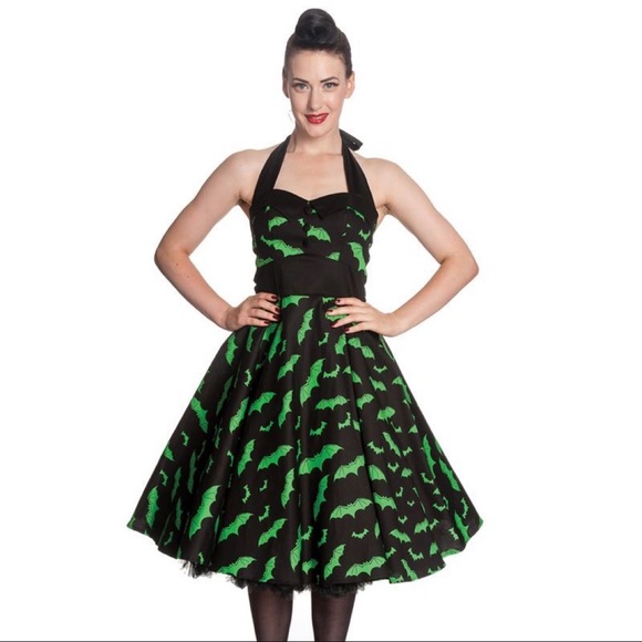 green rockabilly dress